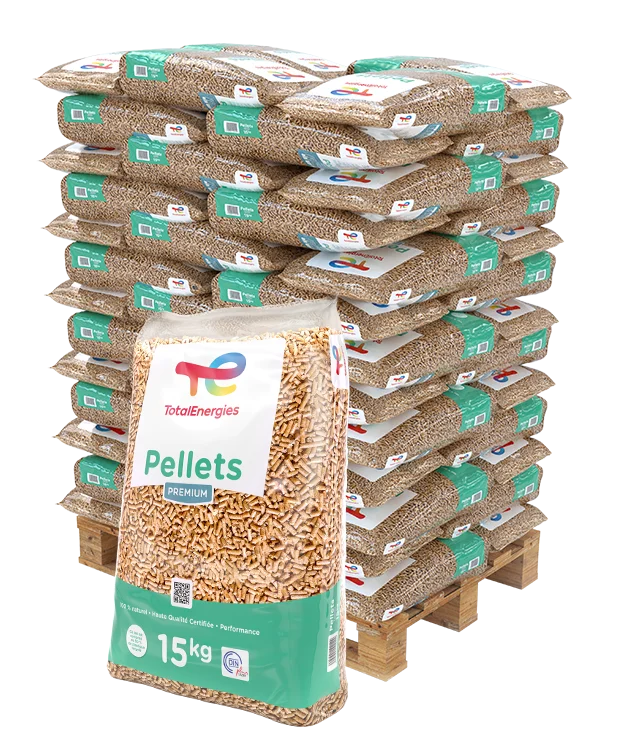 3 Paletten Pellets von TOTALENERGIES